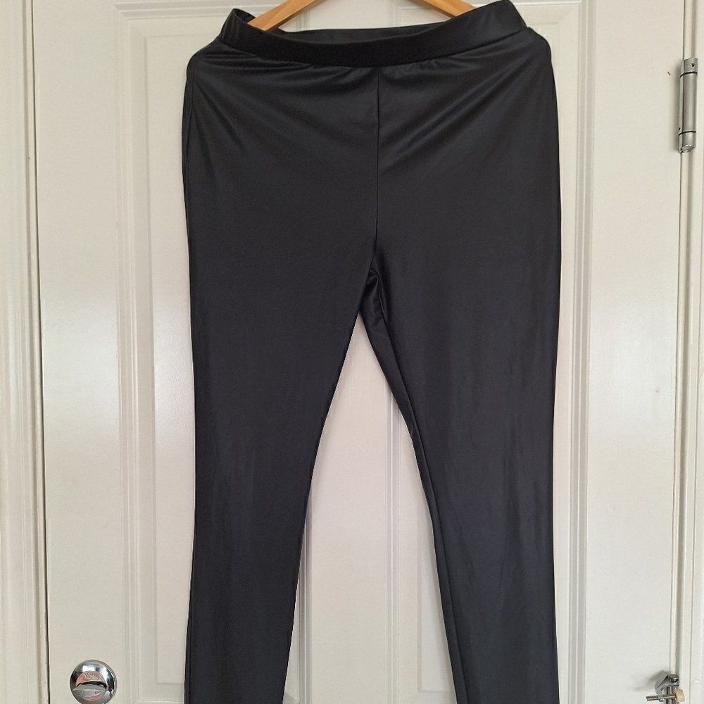 Kardashian Kollection faux leather black Leggings Sz L